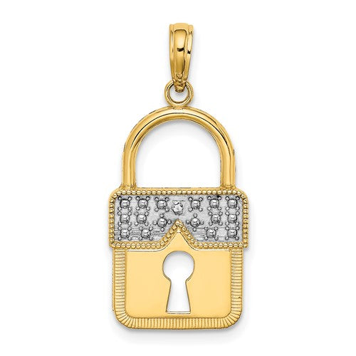 14k-w-rhodium-lock-charm-SolomonJeweler-Wichita-KS-CustomJewelry