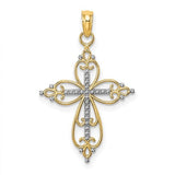 14k-w-rhodium-beaded-cross-charm-SolomonJeweler-Wichita-KS-CustomJewelry