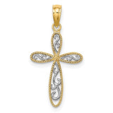 14k-w-rhodium-filigree-and-milgrain-cross-charm-SolomonJeweler-Wichita-KS-CustomJewelry
