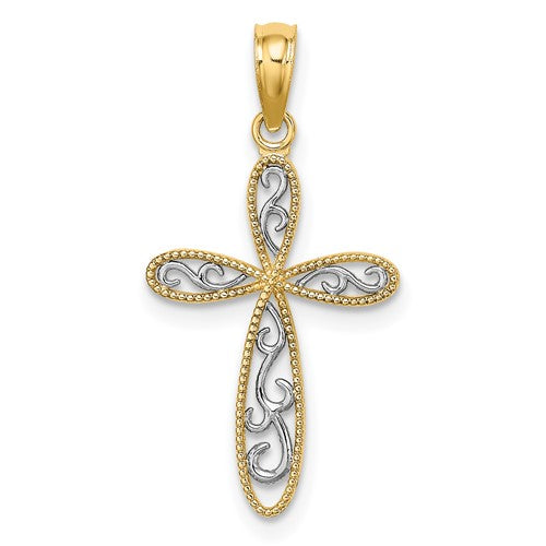 14k-w-rhodium-filigree-and-milgrain-cross-charm-SolomonJeweler-Wichita-KS-CustomJewelry