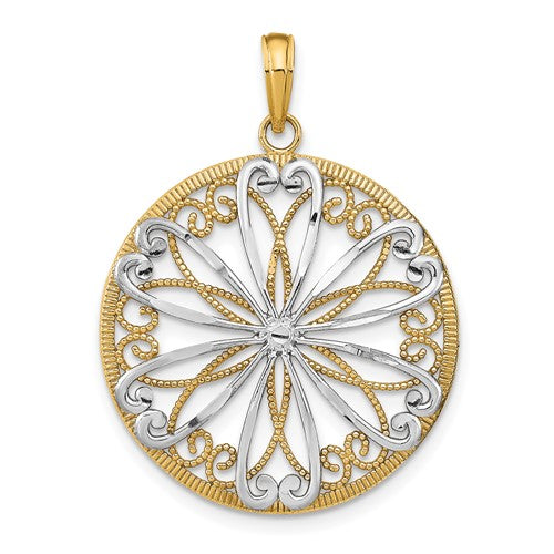 14k-w-rhodium-filigree-center-round-charm-SolomonJeweler-Wichita-KS-CustomJewelry