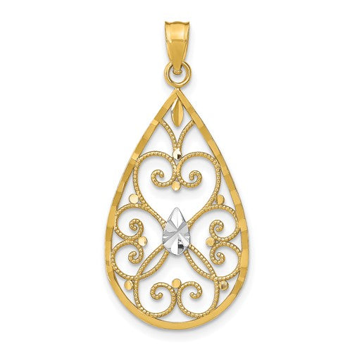 14k-w-rhodium-heart-beaded-filigree-d-c-teardrop-charm-SolomonJeweler-Wichita-KS-CustomJewelry
