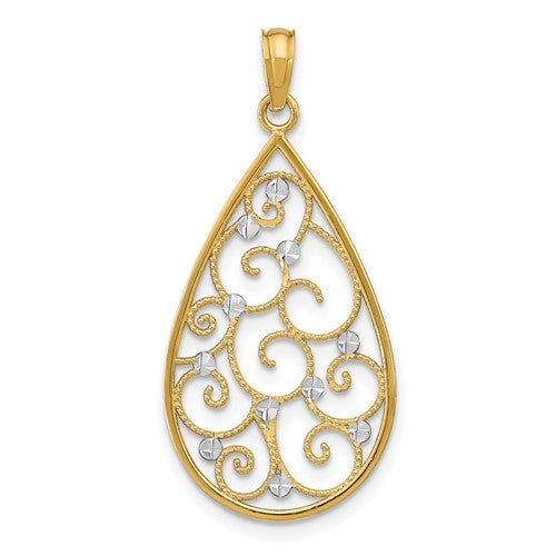 14k-w-rhodium-beaded-filigree-d-c-teardrop-charm-SolomonJeweler-Wichita-KS-CustomJewelry