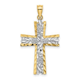 14k-w-rhodium-and-d-c-flower-design-cross-charm-SolomonJeweler-Wichita-KS-CustomJewelry