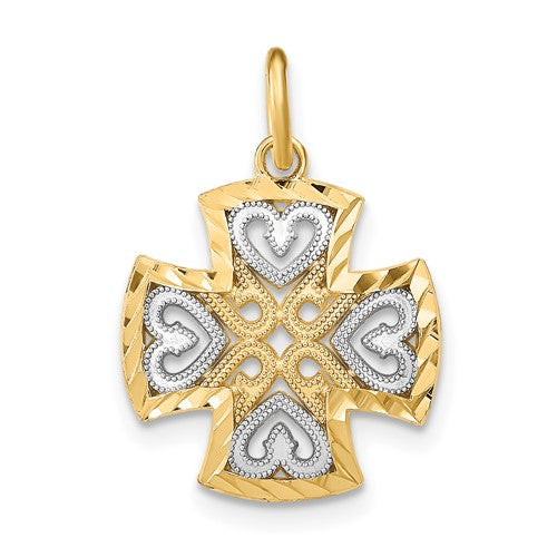 14k-w-rhodium-hearts-and-d-c-maltese-cross-charm-SolomonJeweler-Wichita-KS-CustomJewelry
