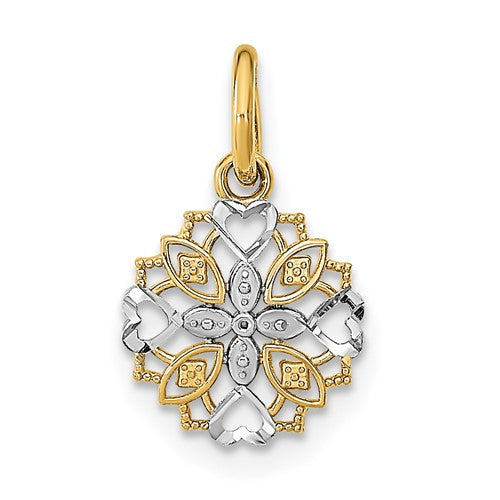 14k-w-rhodium-cut-out-heart-edge-flower-charm-SolomonJeweler-Wichita-KS-CustomJewelry