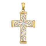 14k-w-rhodium-d-c-and-cut-out-cross-charm-SolomonJeweler-Wichita-KS-CustomJewelry