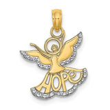 14k-w-rhodium-polished-textured-cut-out-hope-angel-charm-SolomonJeweler-Wichita-KS-CustomJewelry