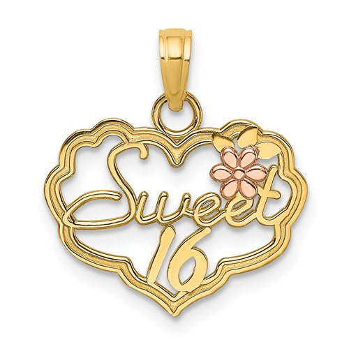 14k-two-tone-sweet-16-heart-w-flower-charm-SolomonJeweler-Wichita-KS-CustomJewelry