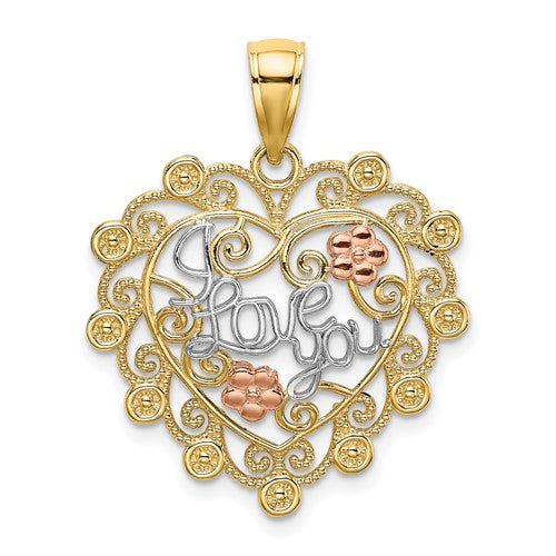 14k-two-tone-w-white-rhodium-i-love-you-filigree-heart-flower-charm-SolomonJeweler-Wichita-KS-CustomJewelry