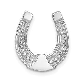 14k-white-gold-horseshoe-chain-slide-charm-SolomonJeweler-Wichita-KS-CustomJewelry