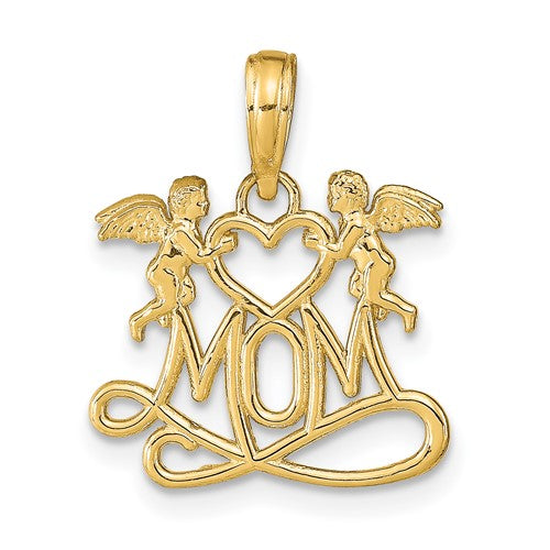 14k-polished-mom-w-heart-and-angels-pendant-SolomonJeweler-Wichita-KS-CustomJewelry
