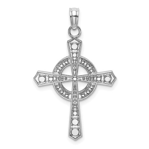 14k-white-gold-beaded-celtic-cross-w-eternity-charm-SolomonJeweler-Wichita-KS-CustomJewelry