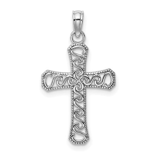 14k-white-gold-fancy-cross-pendant-SolomonJeweler-Wichita-KS-CustomJewelry