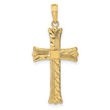 14k-textured-w-square-center-cross-pendant-SolomonJeweler-Wichita-KS-CustomJewelry