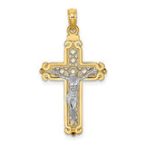 14k-two-tone-fancy-crucifix-charm-SolomonJeweler-Wichita-KS-CustomJewelry