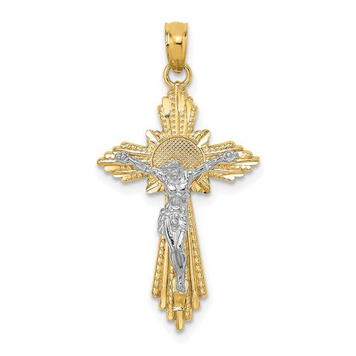 14k-two-tone-d-c-crucifix-pendant-SolomonJeweler-Wichita-KS-CustomJewelry