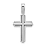 14k-white-gold-beveled-cross-charm-SolomonJeweler-Wichita-KS-CustomJewelry