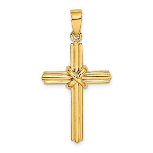 14k-polished-x-center-cross-charm-SolomonJeweler-Wichita-KS-CustomJewelry