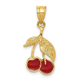 14k-polished-red-enameled-cherries-pendant-SolomonJeweler-Wichita-KS-CustomJewelry