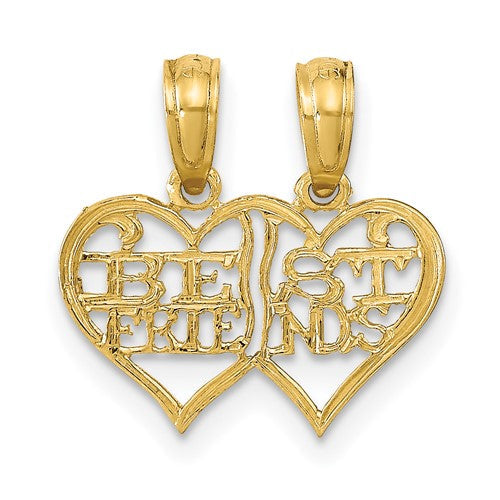 14k-polished-2-piece-break-apart-best-friends-hearts-pendant-SolomonJeweler-Wichita-KS-CustomJewelry