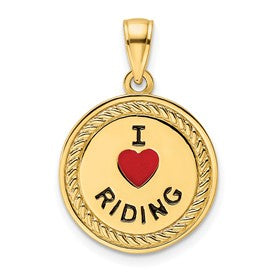 14k-i-heart-horses-i-heart-riding-enameled-reversible-pendant-SolomonJeweler-Wichita-KS-CustomJewelry