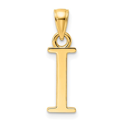 14k-polished-letter-i-pendant-SolomonJeweler-Wichita-KS-CustomJewelry