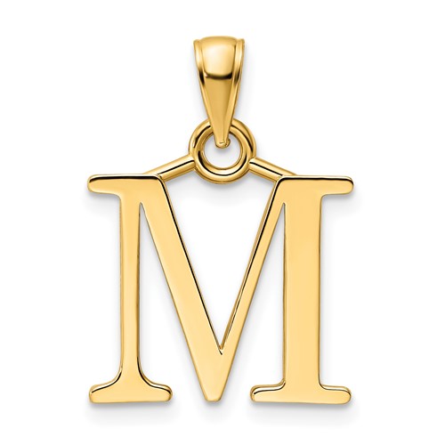 14k-polished-letter-m-pendant-SolomonJeweler-Wichita-KS-CustomJewelry
