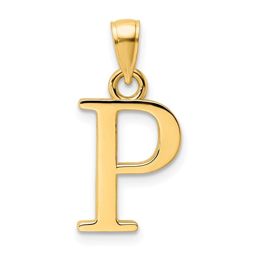 14k-polished-letter-p-pendant-SolomonJeweler-Wichita-KS-CustomJewelry