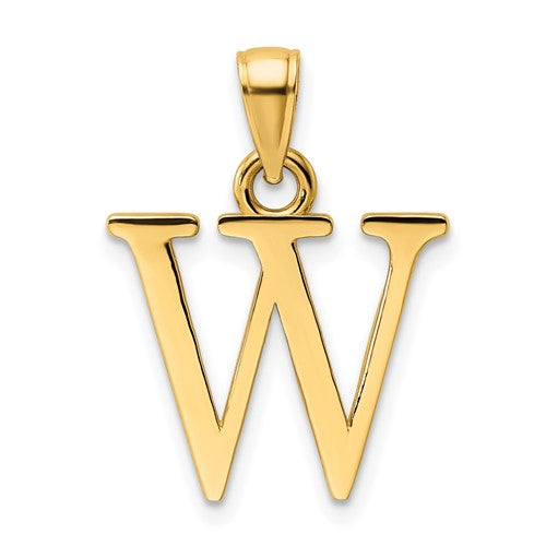 14k-polished-letter-w-pendant-SolomonJeweler-Wichita-KS-CustomJewelry