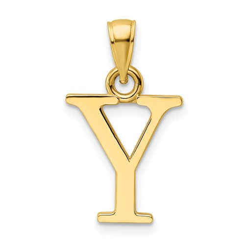 14k-polished-letter-y-pendant-SolomonJeweler-Wichita-KS-CustomJewelry
