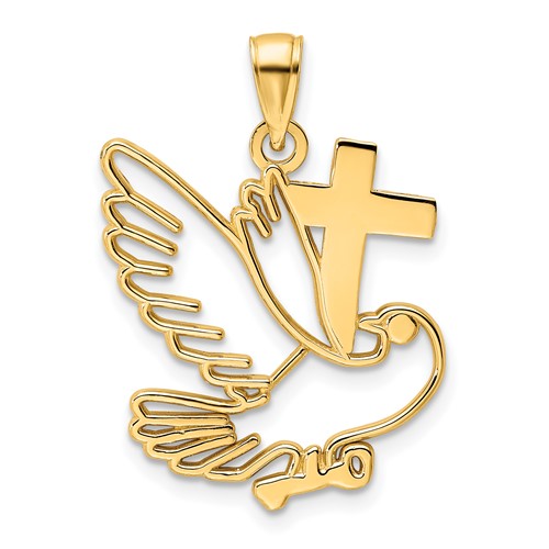 14k-polished-dove-and-cross-pendant-SolomonJeweler-Wichita-KS-CustomJewelry