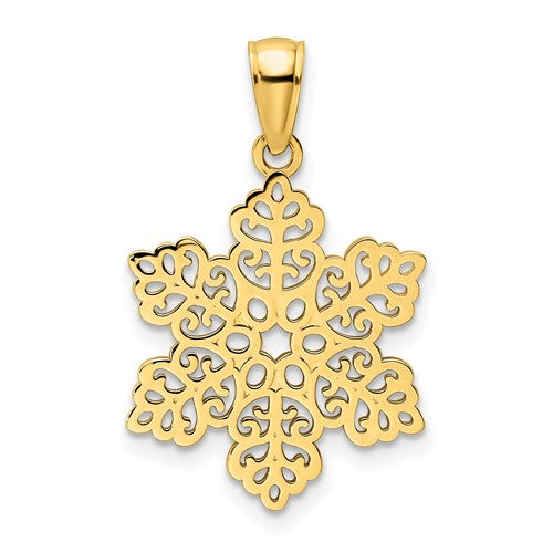 14k-polished-snowflake-pendant-SolomonJeweler-Wichita-KS-CustomJewelry