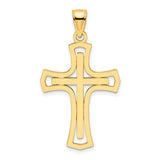 14k-polished-double-cross-pendant-SolomonJeweler-Wichita-KS-CustomJewelry