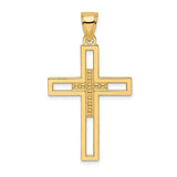 14k-beaded-polished-double-cross-pendant-SolomonJeweler-Wichita-KS-CustomJewelry