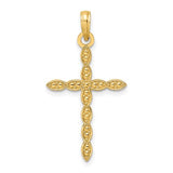 14k-polished-beaded-design-cross-pendant-SolomonJeweler-Wichita-KS-CustomJewelry
