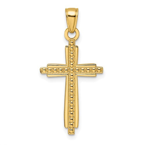 14k-polished-textured-fancy-cross-pendant-SolomonJeweler-Wichita-KS-CustomJewelry