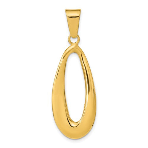 14k-polished-hollow-oval-pendant-SolomonJeweler-Wichita-KS-CustomJewelry