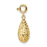 14k-diamond-cut-teardrop-w-spring-ring-clasp-charm-SolomonJeweler-Wichita-KS-CustomJewelry