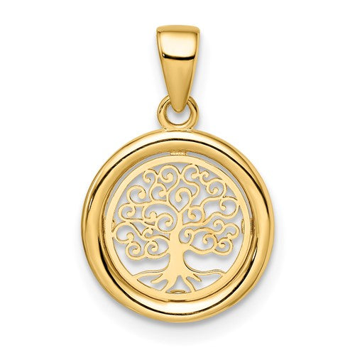 14k-polished-tree-of-life-circle-pendant-SolomonJeweler-Wichita-KS-CustomJewelry