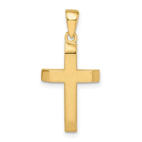14k-satin-polished-beveled-small-latin-cross-pendant-SolomonJeweler-Wichita-KS-CustomJewelry