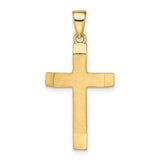 14k-satin-polished-beveled-medium-latin-cross-pendant-SolomonJeweler-Wichita-KS-CustomJewelry