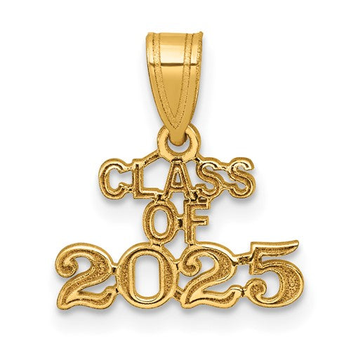 14k-polished-block-class-of-2025-charm-SolomonJeweler-Wichita-KS-CustomJewelry