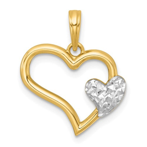 14k-with-white-rhodium-polished-heart-shape-with-mini-heart-charm-SolomonJeweler-Wichita-KS-CustomJewelry