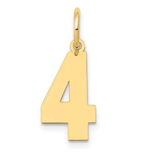 14k-medium-polished-number-4-charm-SolomonJeweler-Wichita-KS-CustomJewelry
