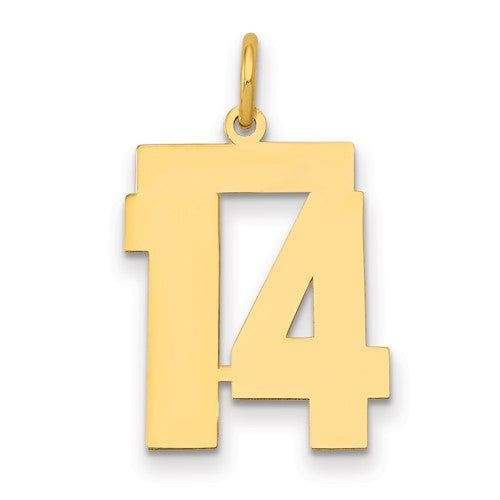 14k-medium-polished-number-14-charm-SolomonJeweler-Wichita-KS-CustomJewelry