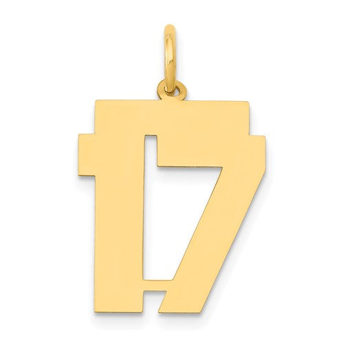 14k-medium-polished-number-17-charm-SolomonJeweler-Wichita-KS-CustomJewelry