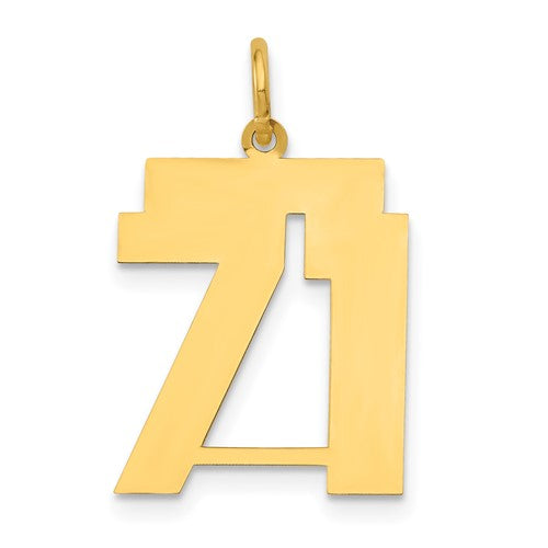 14k-medium-polished-number-71-charm-SolomonJeweler-Wichita-KS-CustomJewelry