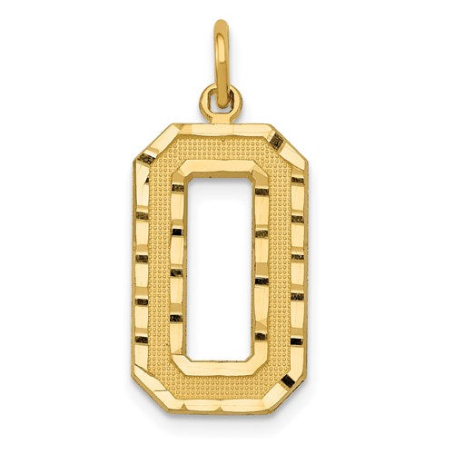 14k-large-brushed-diamond-cut-number-0-charm-SolomonJeweler-Wichita-KS-CustomJewelry