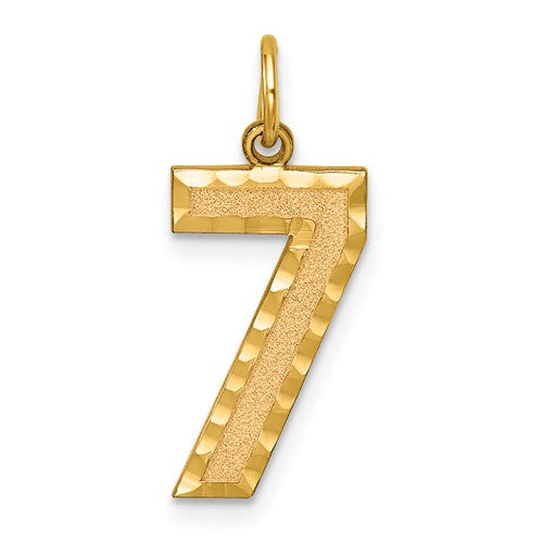 14k-large-brushed-diamond-cut-number-7-charm-SolomonJeweler-Wichita-KS-CustomJewelry